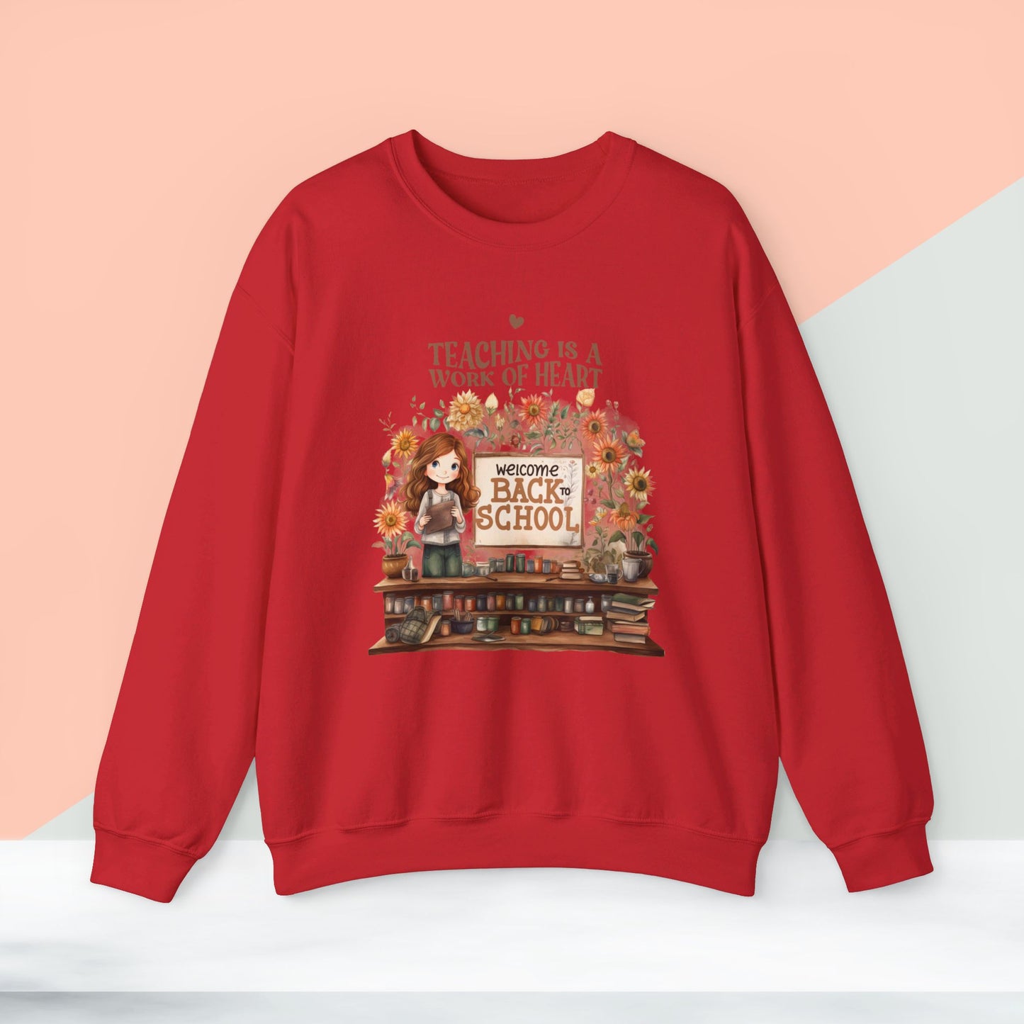 We Love Teachers Sweatshirt, Back To school unisex heavy blend crewneck sweatshirt, Teacher Back To school Sweatshirt. First Day Vibes Sweatshirt.