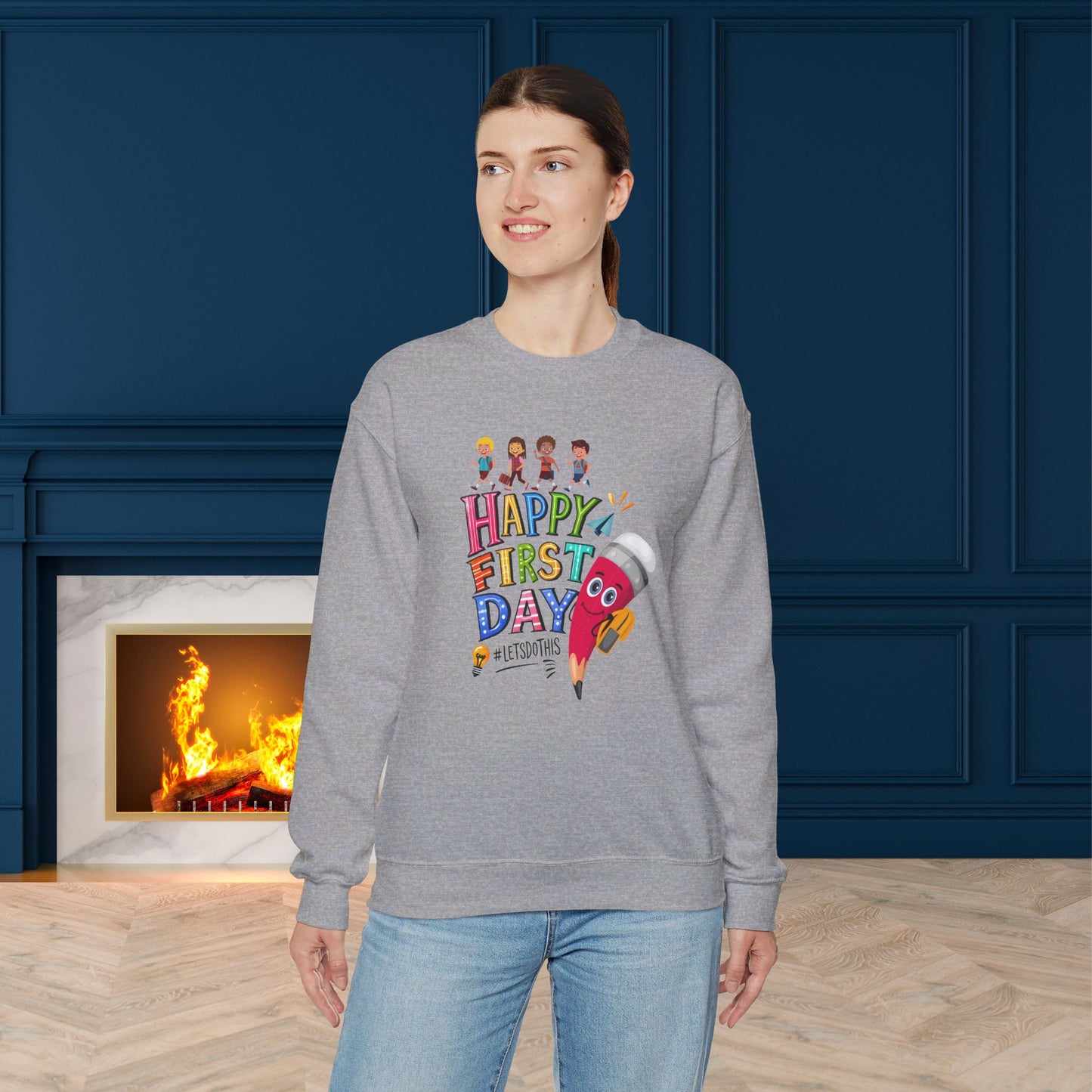 We Love Teachers Sweatshirt, Back To school unisex heavy blend crewneck sweatshirt, Teacher Back To school Sweatshirt. First Day Vibes Sweatshirt.