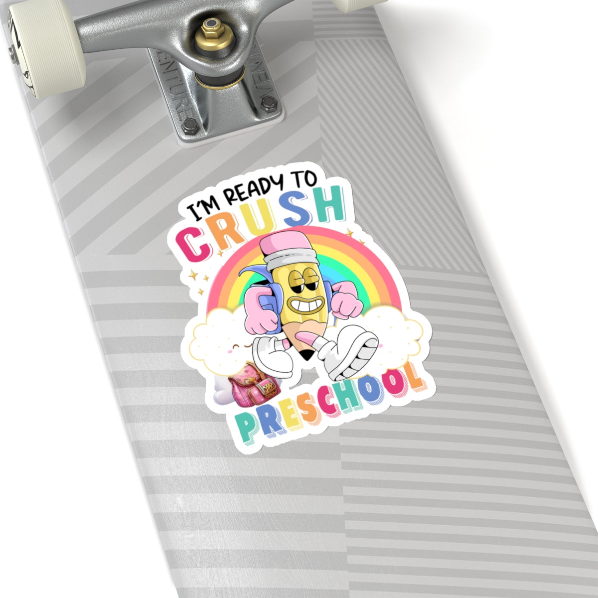 I Am Ready Crush Preschool Back To School Kiss-Cut Stickers, First Grade Squad Kiss-Cut Stickers, Gift for First graders, Ready for School, Back to Learning.