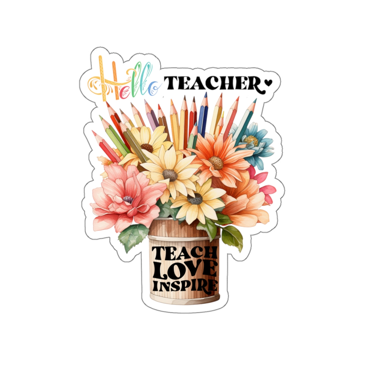 Hello Teacher Back To School Kiss-Cut Stickers, First Grade Squad Kiss-Cut Stickers, Gift for First graders, Ready for School, Back to Learning.