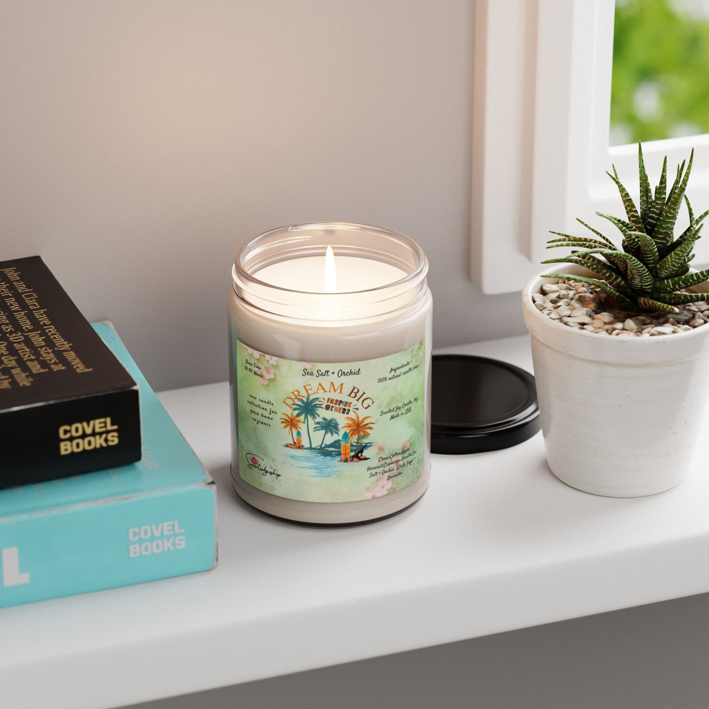 Dream Big Yoga Scented Soy Candle, 9oz,Yoga , CuteCandle, Mindful Gift, Yoga lovers candle, Yoga Instructor Gift, Gift For Yoga lovers, Gift For Yogi.