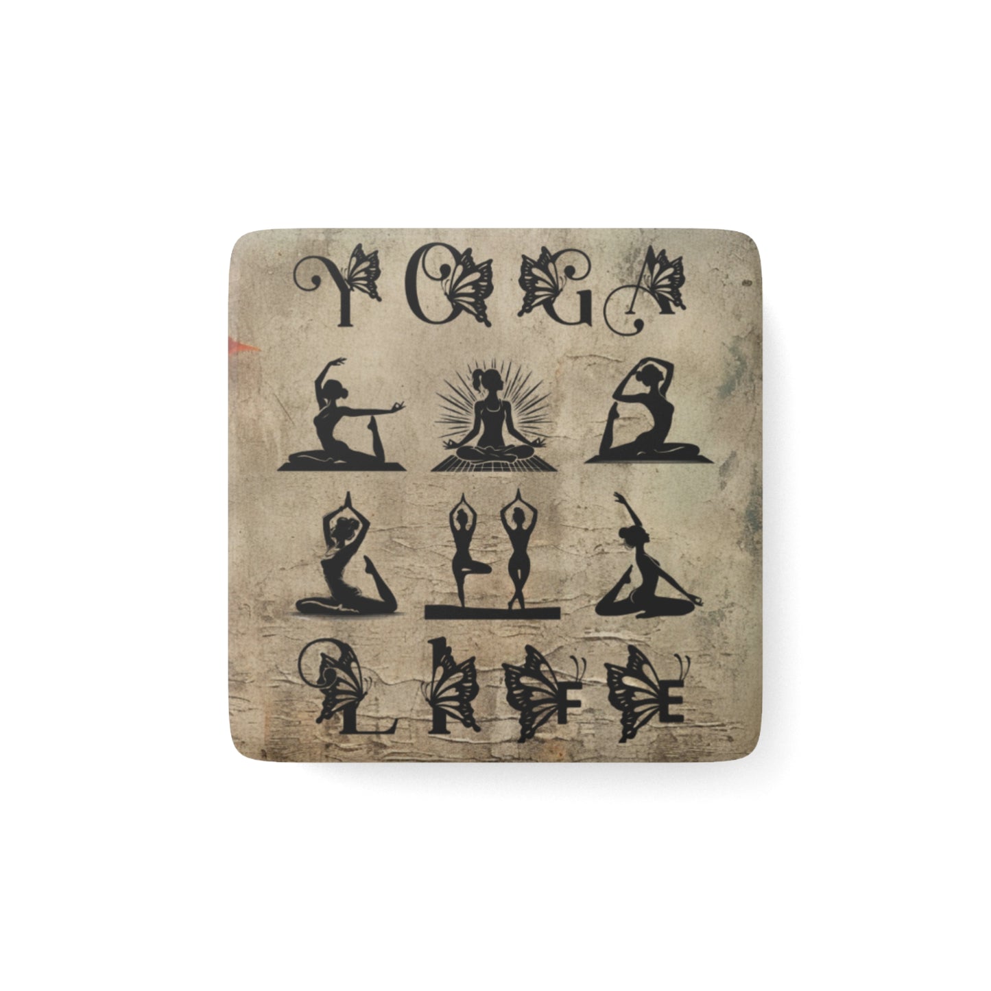 Yoga Life Yoga Porcelain Magnet, Square, Cute Porcelain Magnet, Mindful Gift, Yoga lovers Porcelain Magnet, Yoga Instructor Gift, Gift For Yoga lovers, Gift For Yogi.
