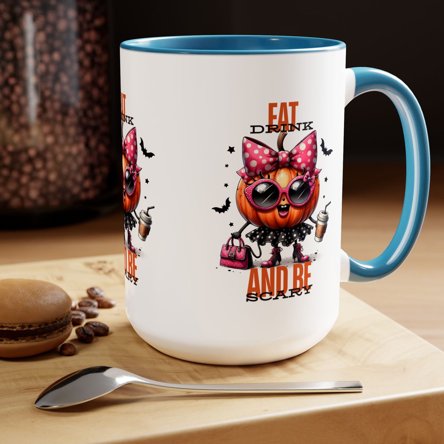 Eat Drink And Be Scary Halloween Coffee Mug, Let's Go Halloween Coffee Mug, Trick or Treat Halloween Coffee Mug, Cute Skeleton Coffee Mug, Spooky Season Halloween Coffee Mug.