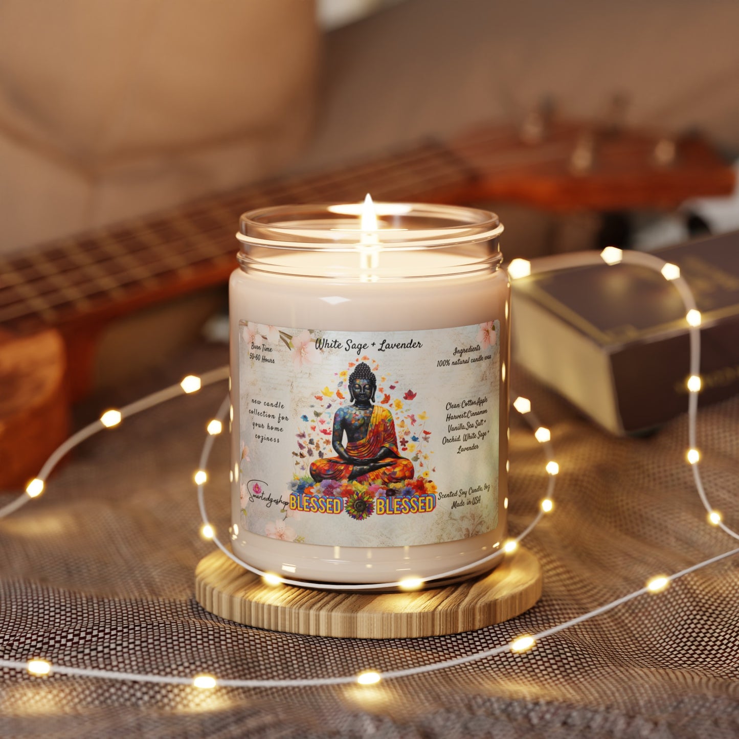 Blessed Yoga Scented Soy Candle, 9oz,Yoga , CuteCandle, Mindful Gift, Yoga lovers candle, Yoga Instructor Gift, Gift For Yoga lovers, Gift For Yogi.