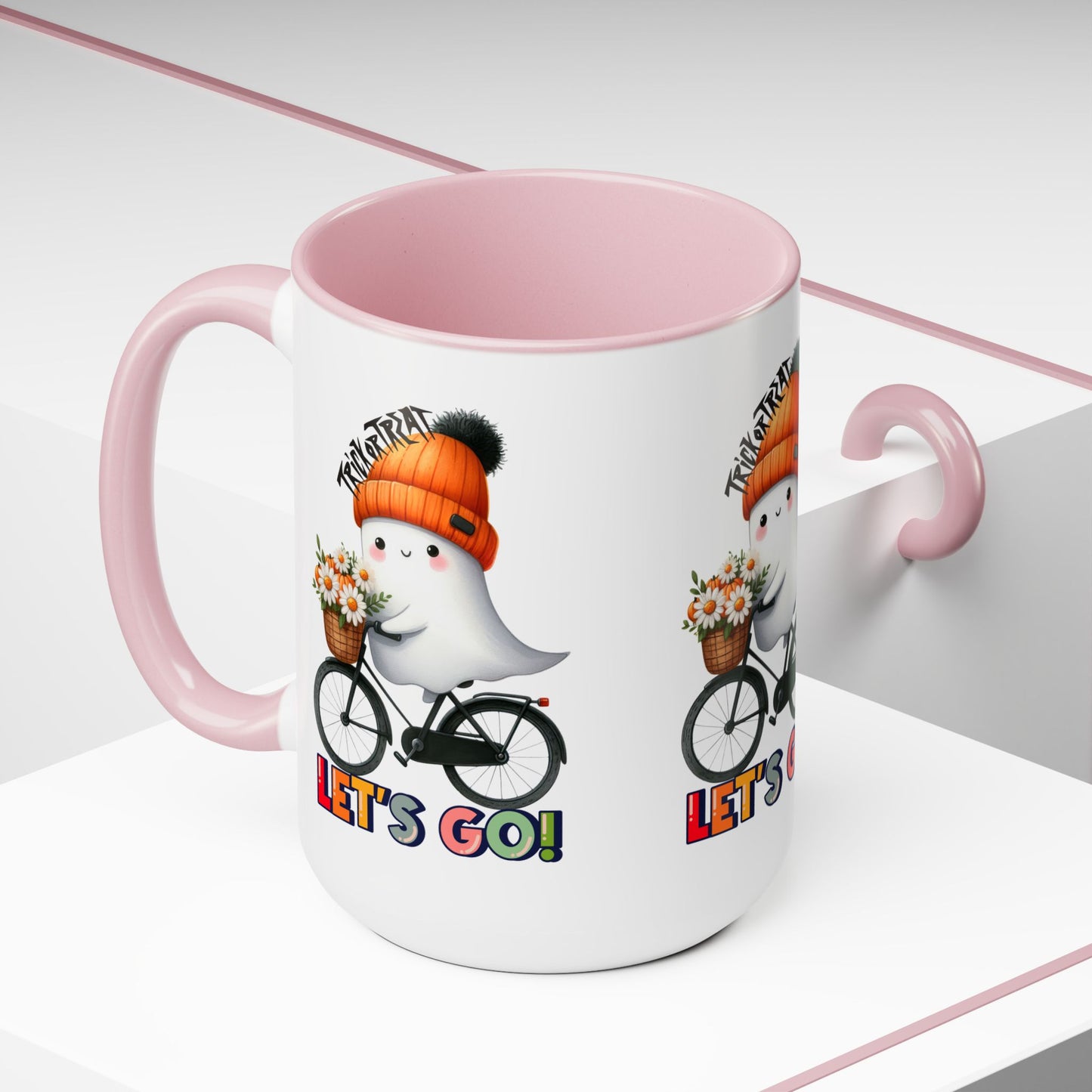 Happy Halloween Coffee Mug, Let's Go Halloween Coffee Mug, Trick or Treat Halloween Coffee Mug, Cute Ghost Coffee Mug, Spooky Season Halloween Coffee Mug.