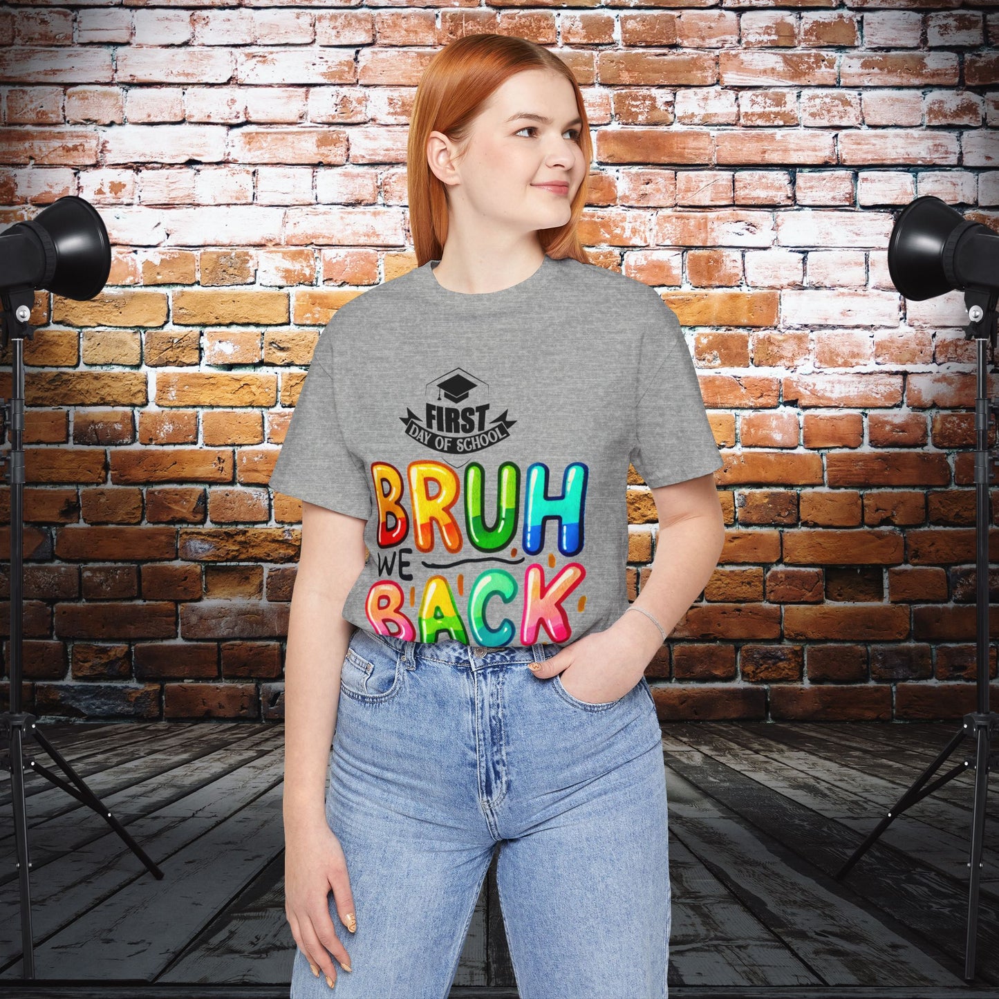 Bruh We Back Teacher T-Shirt, Looking Cool For BackTo School T-Shirt, Hello Teacher T-Shirt, Back To School T-Shirt, Teach Love Inspire Teacher Shirt, Teacher Back To school unisex jersey short sleeve.First Day Vibes T-Shirt.
