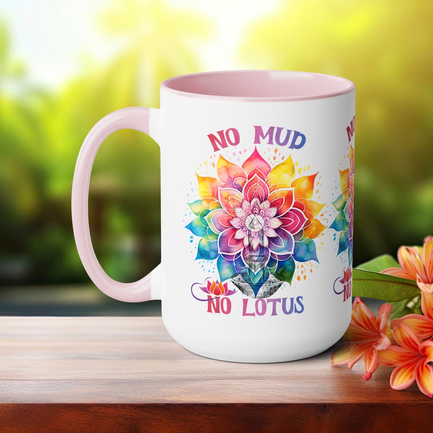 No Mud No Lotus Yoga Coffee Mug, Cute Yoga Coffee Mug, Yoga lovers Coffee Mug, Yoga Instructor Gift, Gift For Yoga lover, Gift For Yogi.