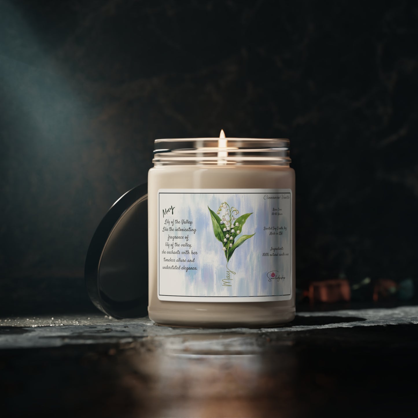 May Birth Month Flower Scented Soy Candle, 9oz