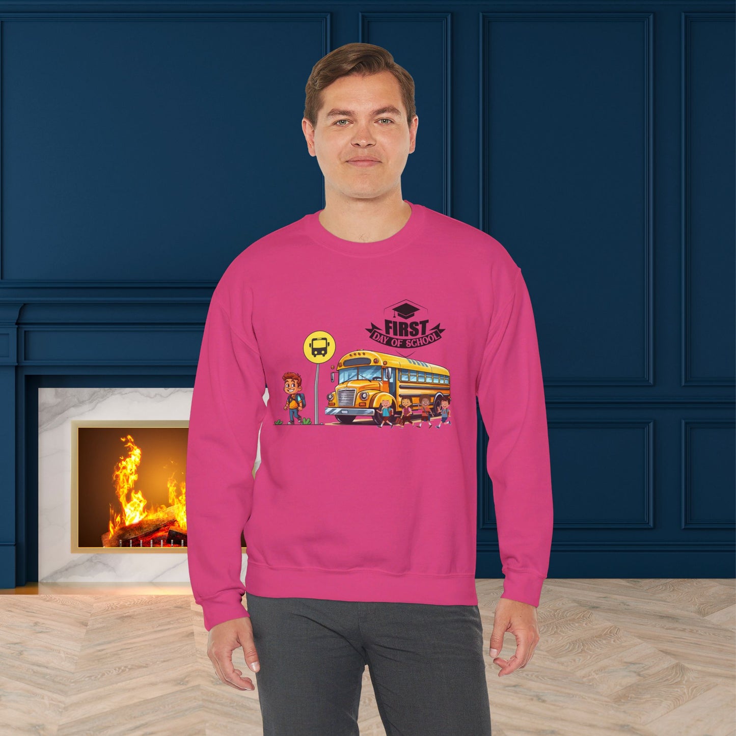 Back To school unisex heavy blend crewneck sweatshirt, We Love Teachers Sweatshirt,Teacher Back To school Sweatshirt. First Day Vibes Sweatshirt.