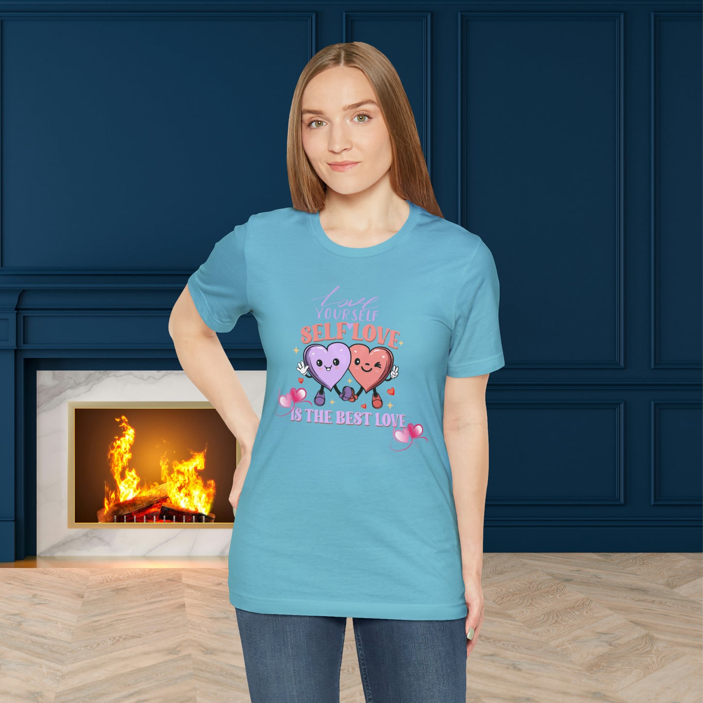 Happy valentines day Unisex Jersey Short Sleeve Tee