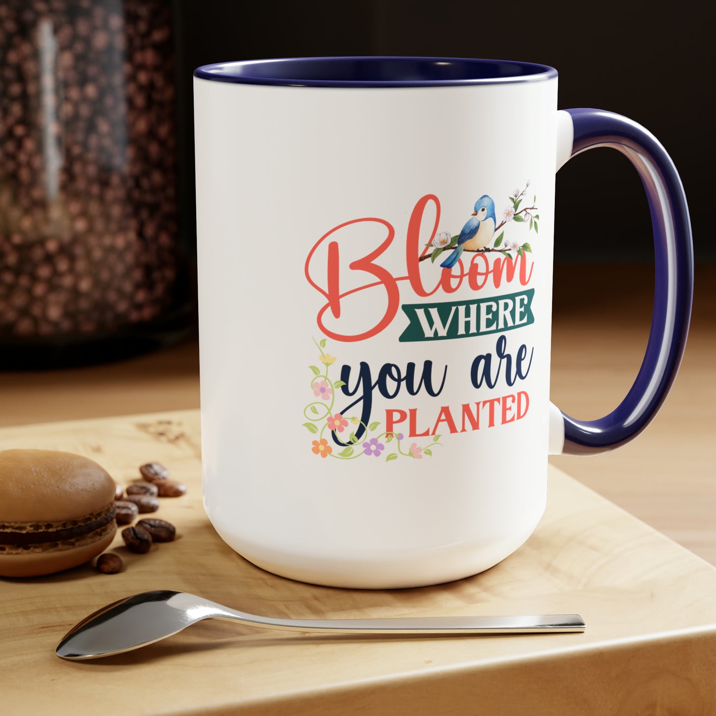 Spring time two-Tone Coffee Mugs, 15oz