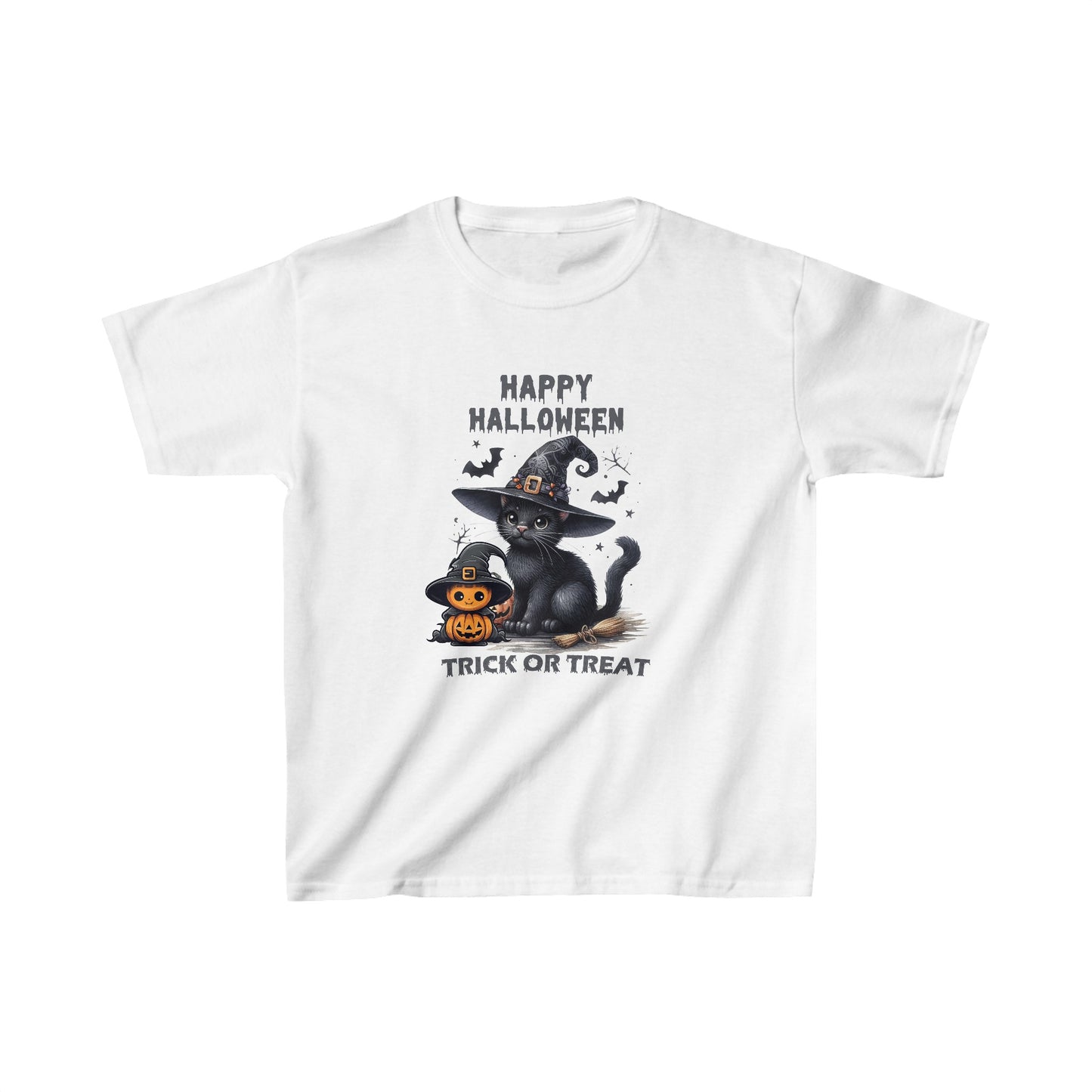 Happy Halloween Kids Shirt, Spooky Halloween Kids Heavy Cotton™ Tee, Spooky Season Kids Shirt, Spooky Vibes Shirt, Trick Or Treat Cotton T-Shirt.