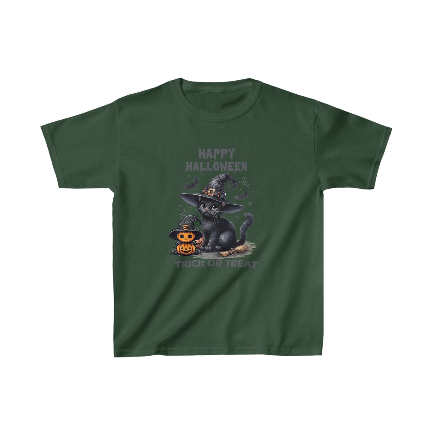 Happy Halloween Kids Shirt, Spooky Halloween Kids Heavy Cotton™ Tee, Spooky Season Kids Shirt, Spooky Vibes Shirt, Trick Or Treat Cotton T-Shirt.