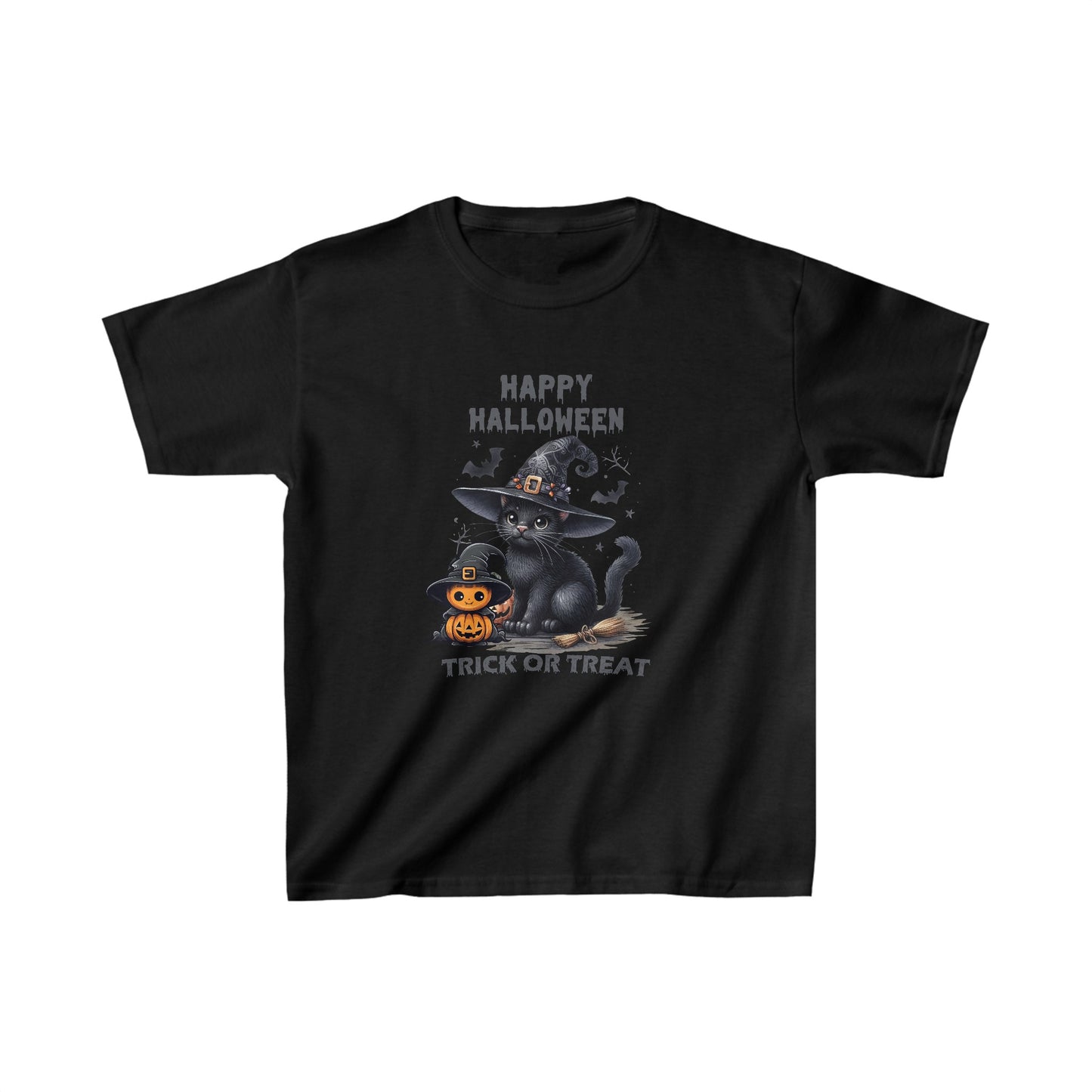 Happy Halloween Kids Shirt, Spooky Halloween Kids Heavy Cotton™ Tee, Spooky Season Kids Shirt, Spooky Vibes Shirt, Trick Or Treat Cotton T-Shirt.