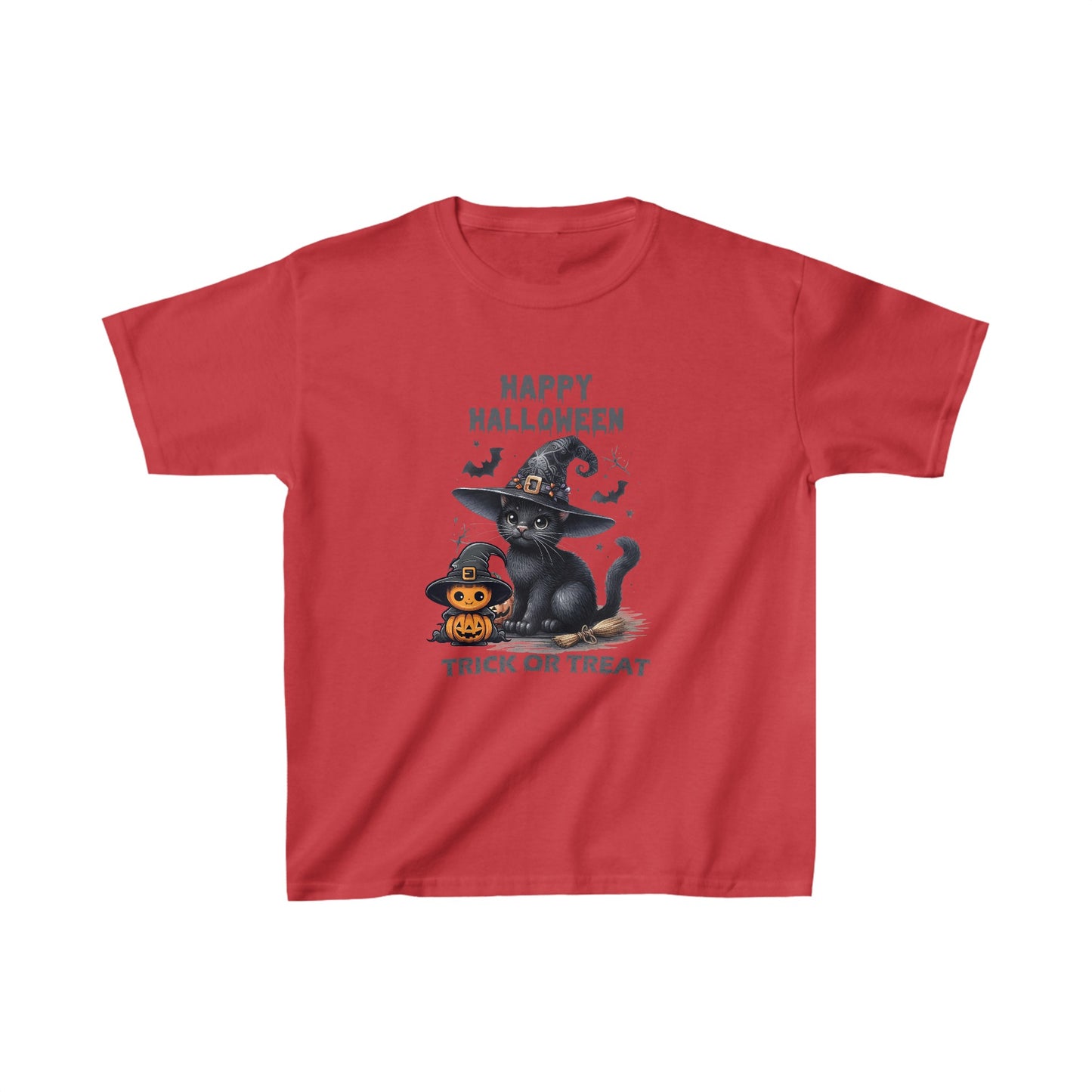 Happy Halloween Kids Shirt, Spooky Halloween Kids Heavy Cotton™ Tee, Spooky Season Kids Shirt, Spooky Vibes Shirt, Trick Or Treat Cotton T-Shirt.