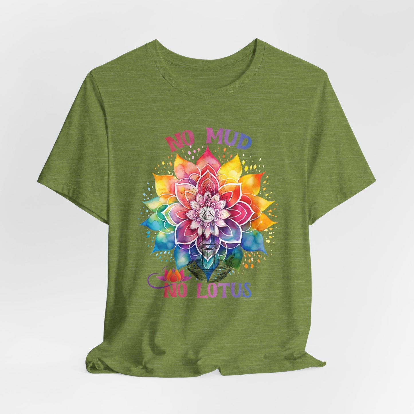 No Mud No Lotus Yoga T-Shirt, Cute Yoga workout Shirt, Yoga lovers T-shirt, Yoga Instructor Gift, Gym shirt, Gift For Yoga lover, Gift For Yogi.