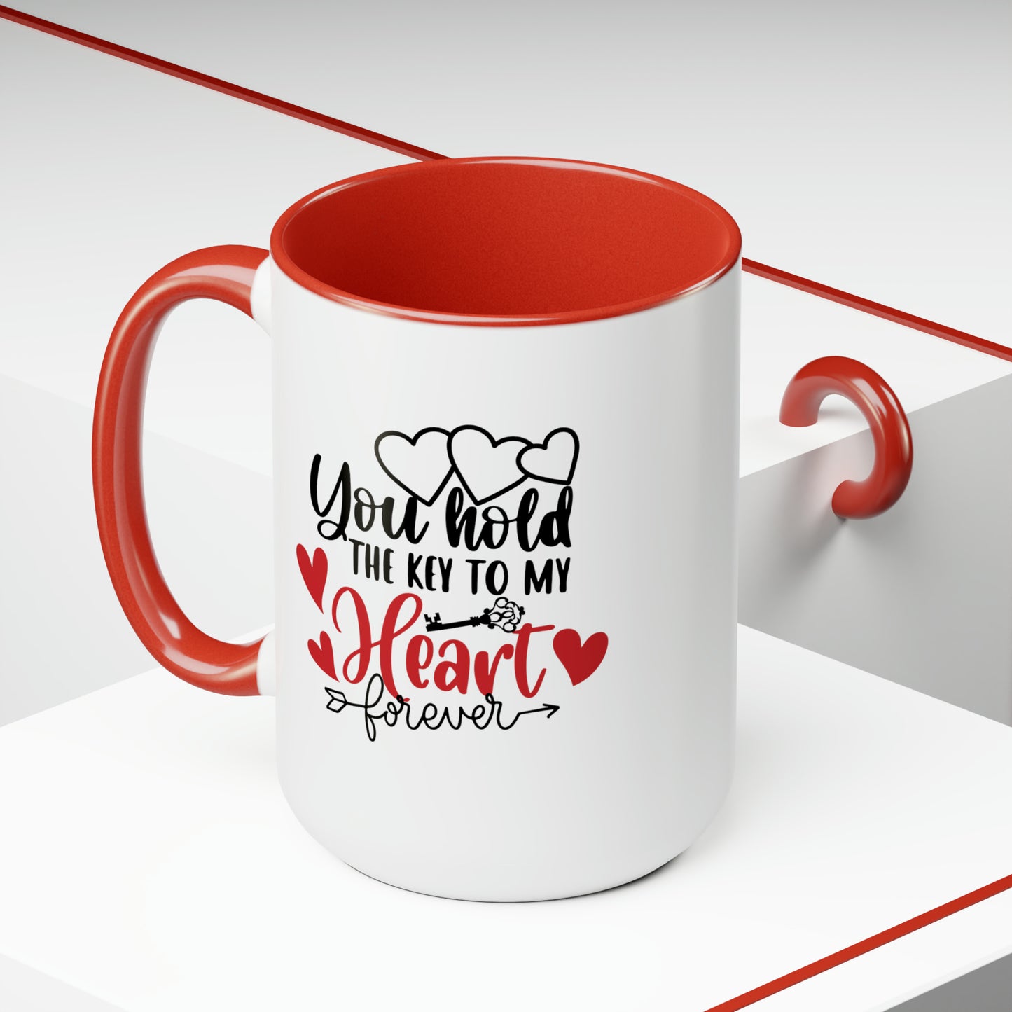 Happy valentines day Two-Tone Coffee Mugs, 15oz