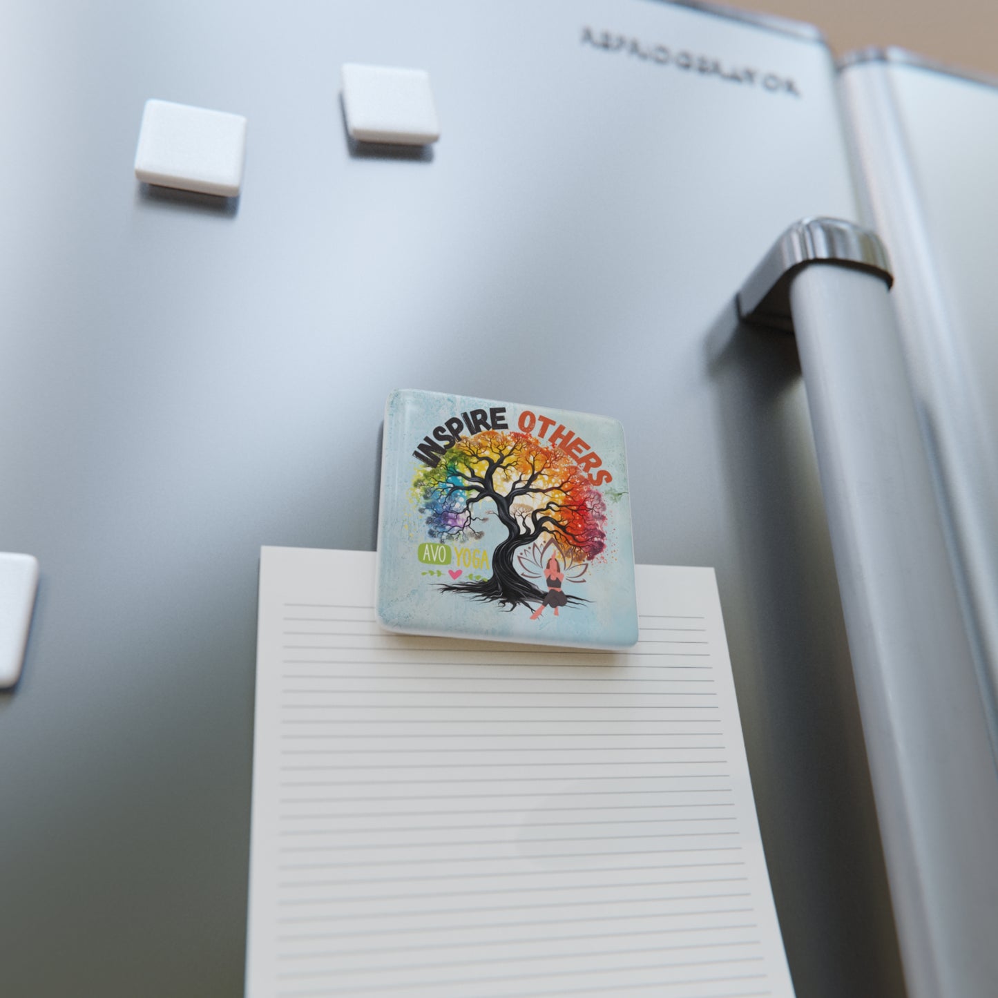Inspire Others Yoga Porcelain Magnet, Square, Cute Porcelain Magnet, Mindful Gift, Yoga lovers Porcelain Magnet, Yoga Instructor Gift, Gift For Yoga lovers, Gift For Yogi.