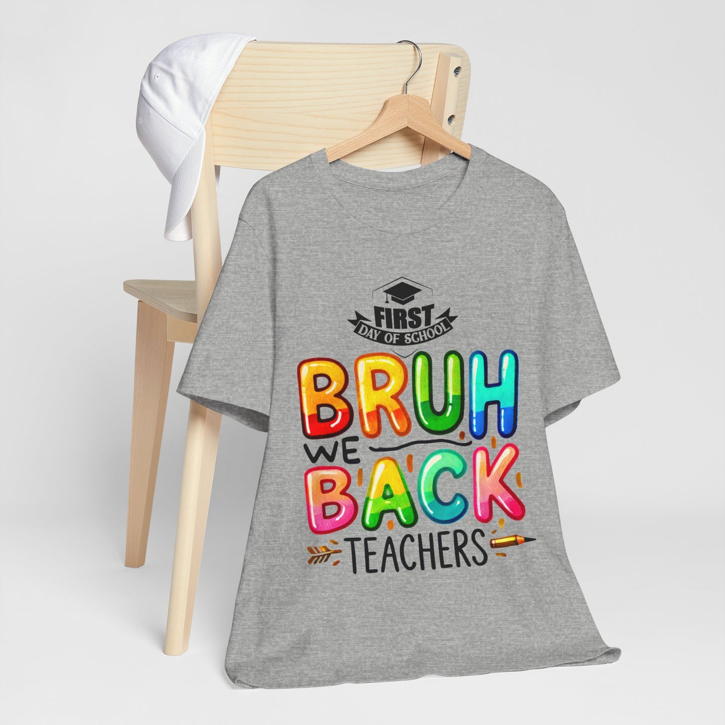 Bruh We Back Teacher T-Shirt, Looking Cool For BackTo School T-Shirt, Hello Teacher T-Shirt, Back To School T-Shirt, Teach Love Inspire Teacher Shirt, Teacher Back To school unisex jersey short sleeve.First Day Vibes T-Shirt.