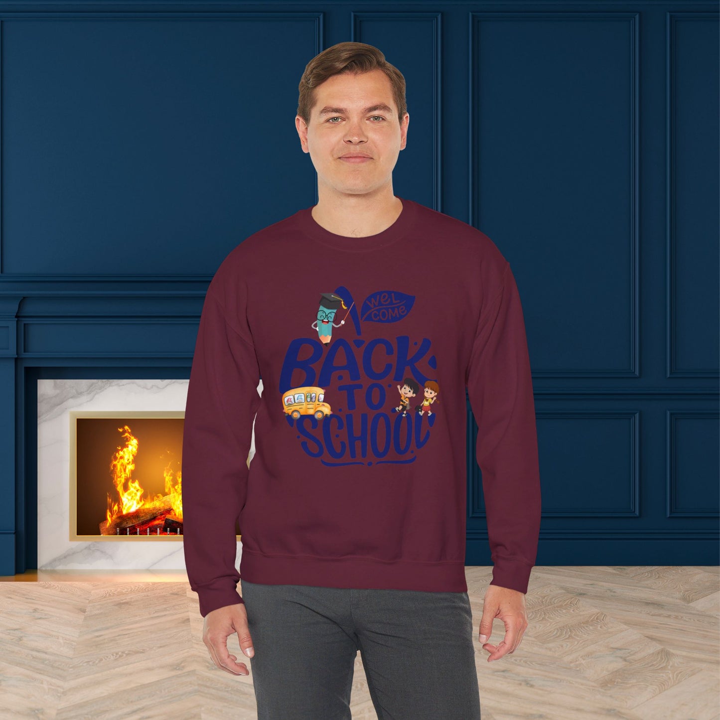 Back To school unisex heavy blend crewneck sweatshirt, We Love Teachers Sweatshirt,Teacher Back To school Sweatshirt. First Day Vibes Sweatshirt.