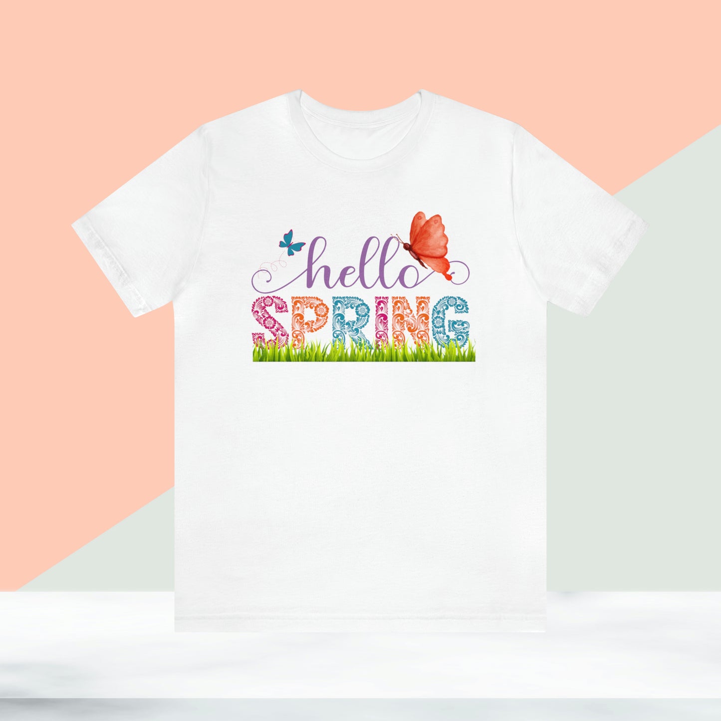 Hello Spring Unisex T-shirt, Spring Vibes Trendy Shirt.