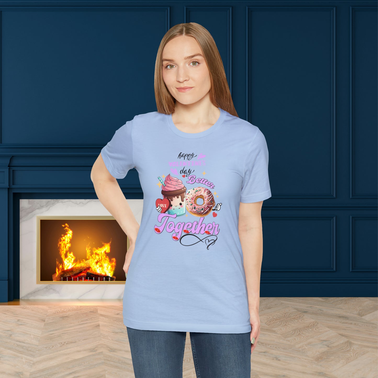 Happy valentines day Unisex Jersey Short Sleeve Tee