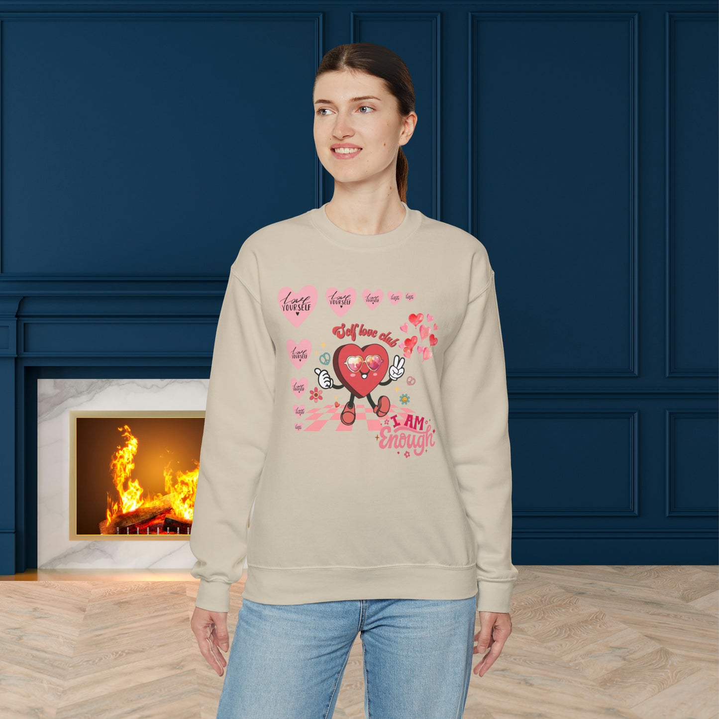 Happy valentines day Unisex Heavy Blend™ Crewneck Sweatshirt