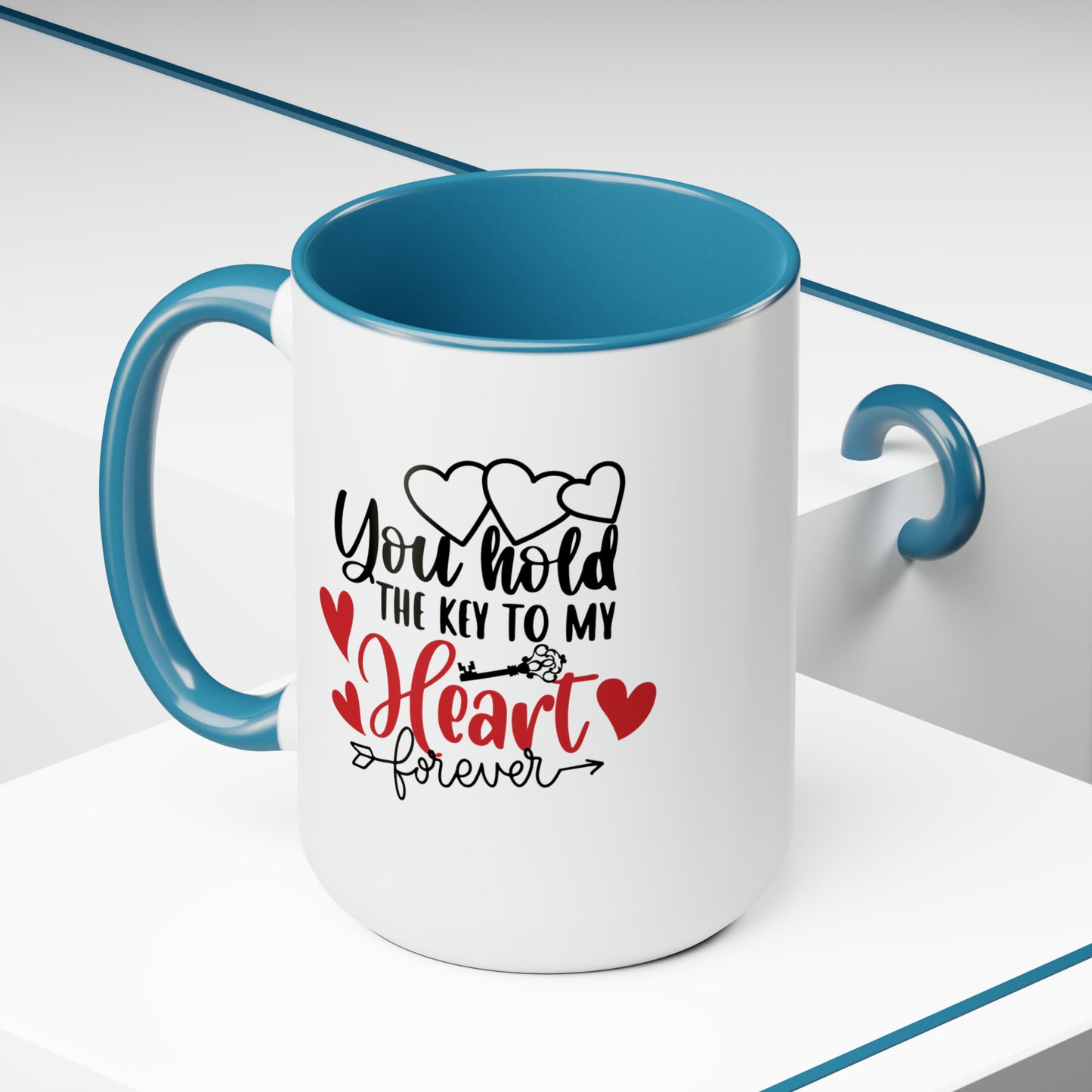 Happy valentines day Two-Tone Coffee Mugs, 15oz