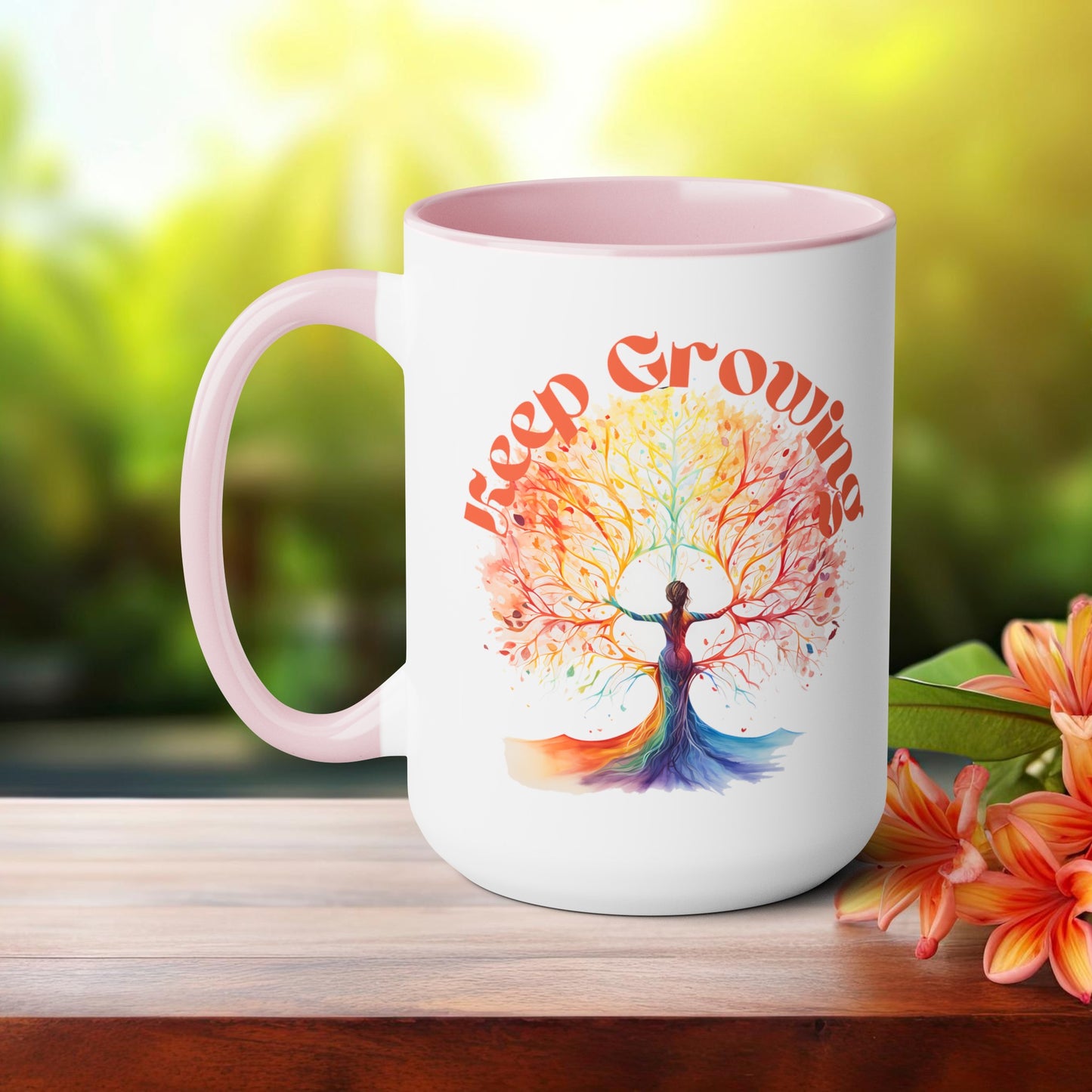 Keep Growing Yoga Coffee Mug, Cute Yoga Coffee Mug, Yoga lovers Coffee Mug, Yoga Instructor Gift, Gift For Yoga lover, Gift For Yogi.
