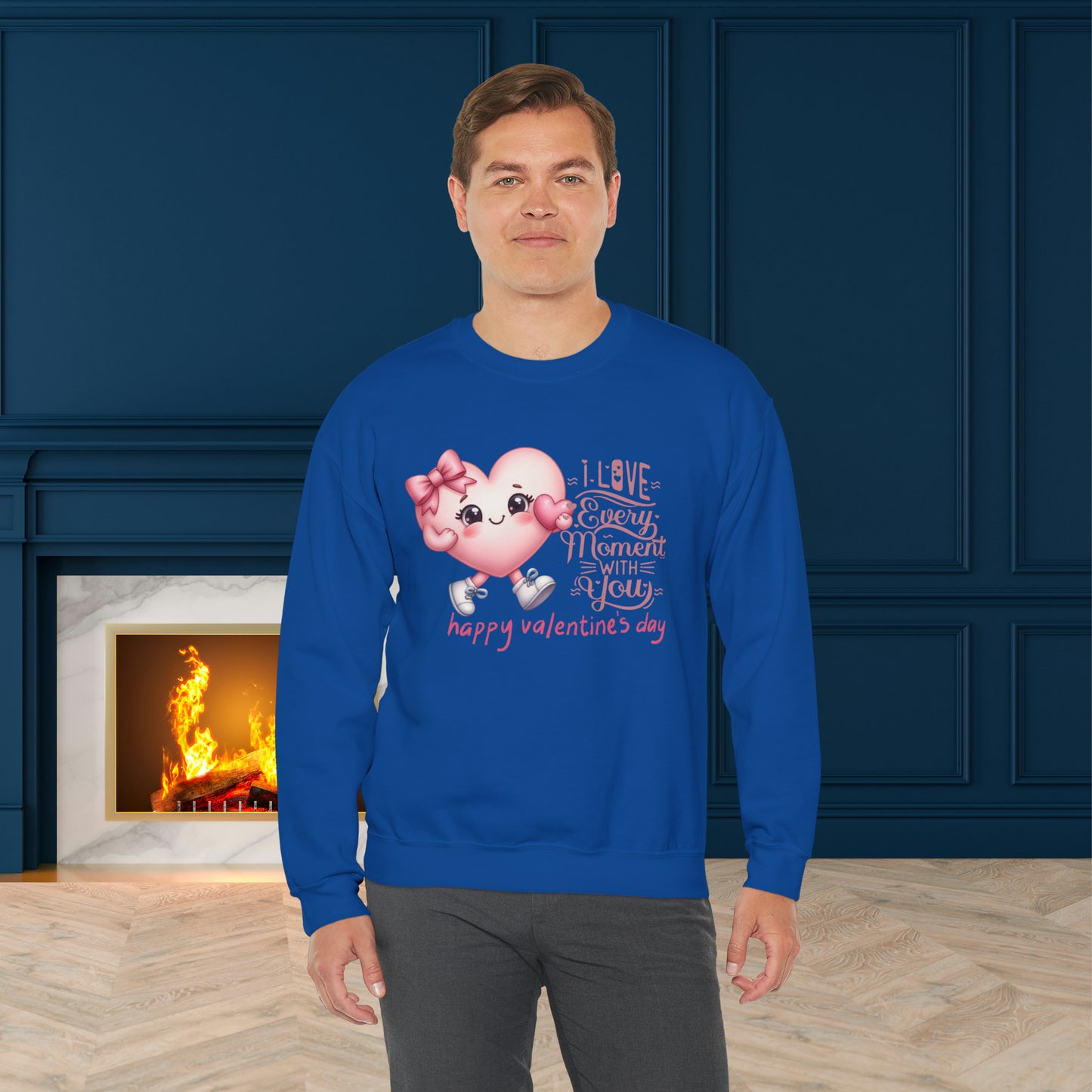 Happy valentines day Unisex Heavy Blend™ Crewneck Sweatshirt
