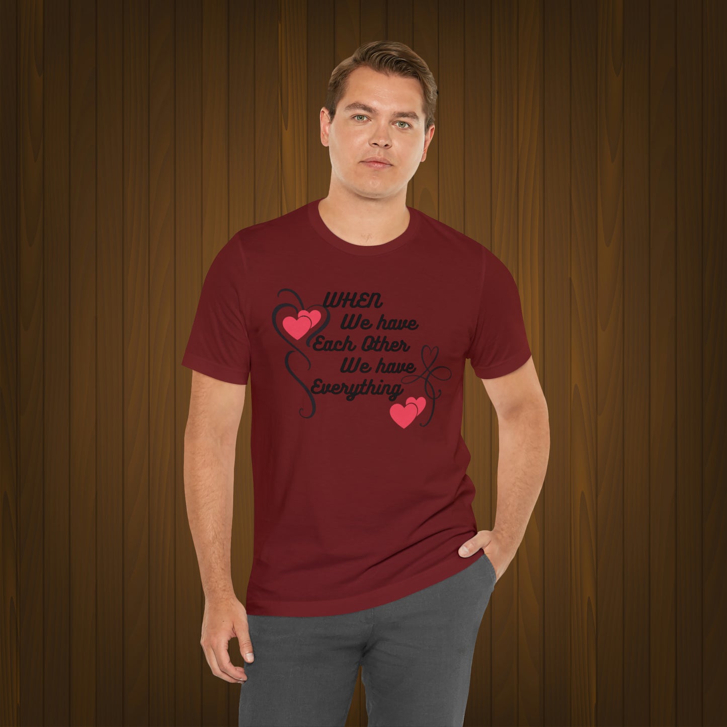Happy valentines day Unisex Jersey Short Sleeve Tee