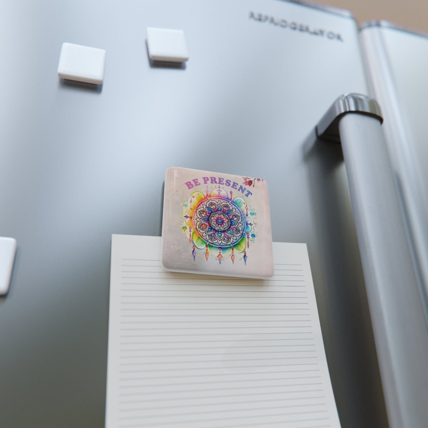 Be Present Yoga Porcelain Magnet, Square, Cute Porcelain Magnet, Mindful Gift, Yoga lovers Porcelain Magnet, Yoga Instructor Gift, Gift For Yoga lovers, Gift For Yogi.