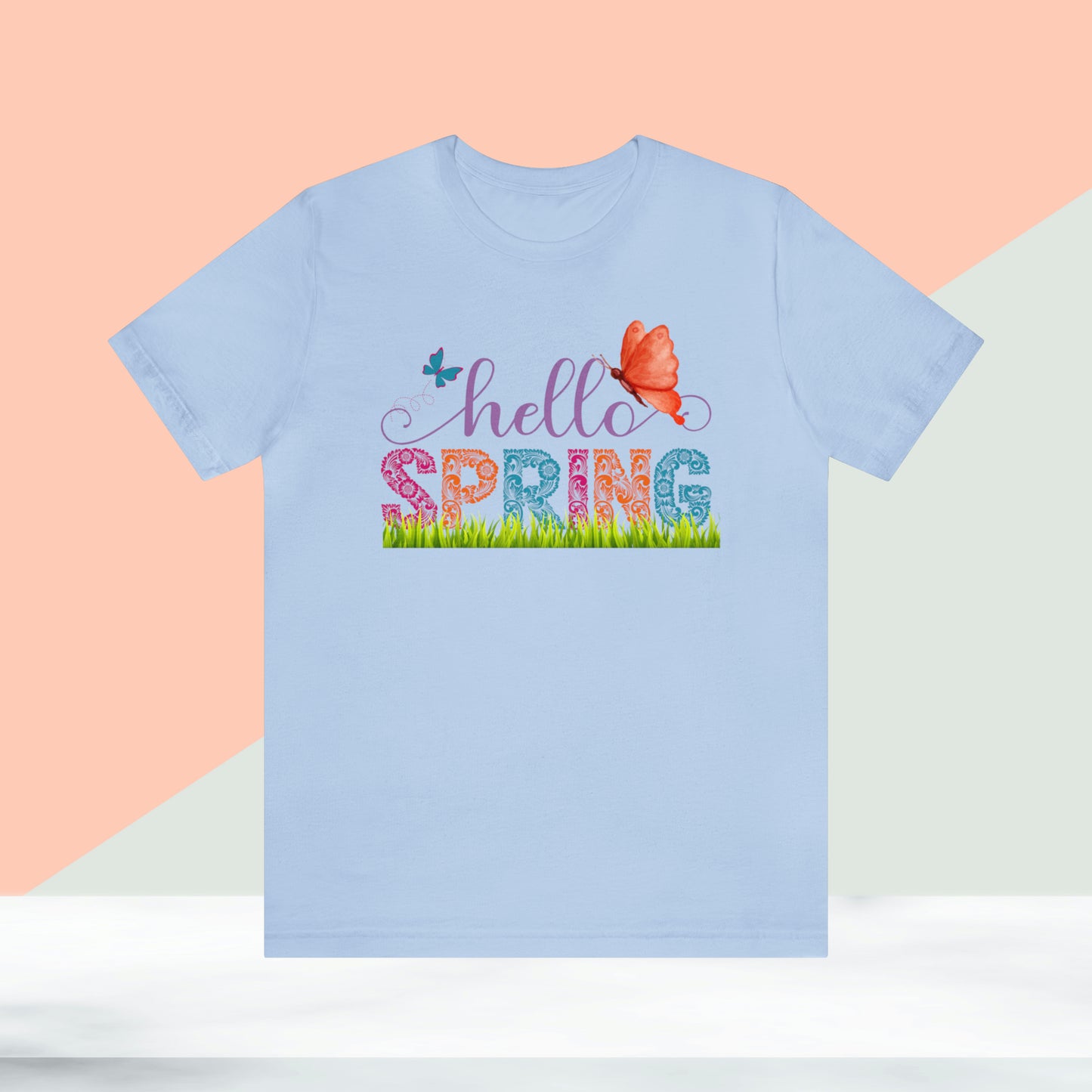 Hello Spring Unisex T-shirt, Spring Vibes Trendy Shirt.