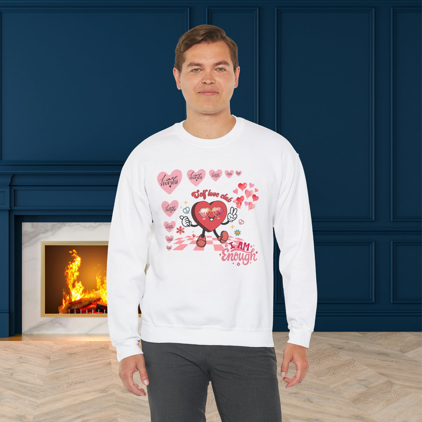 Happy valentines day Unisex Heavy Blend™ Crewneck Sweatshirt