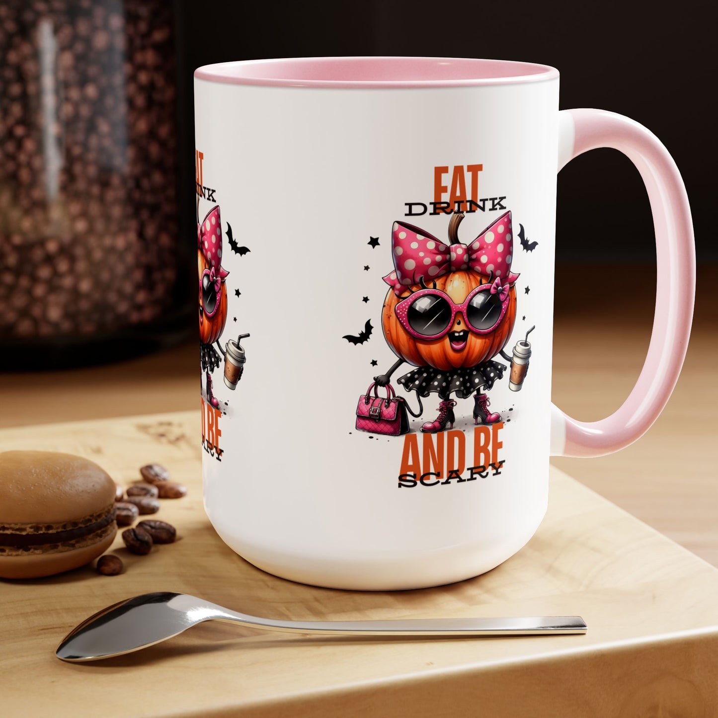 Eat Drink And Be Scary Halloween Coffee Mug, Let's Go Halloween Coffee Mug, Trick or Treat Halloween Coffee Mug, Cute Skeleton Coffee Mug, Spooky Season Halloween Coffee Mug.