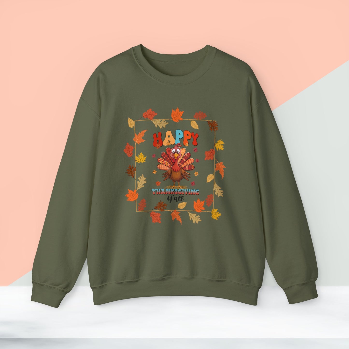 HappyThanksgiving Sweatshirt - Unisex Heavy Blend, Happy Thanksgiving2024 Sweatshirt, Thanksgiving Gift, Festive Sweatshirt.
