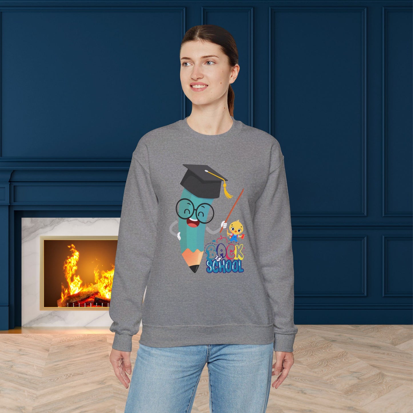 Back To school unisex heavy blend crewneck sweatshirt, We Love Teachers Sweatshirt,Teacher Back To school Sweatshirt. First Day Vibes Sweatshirt.