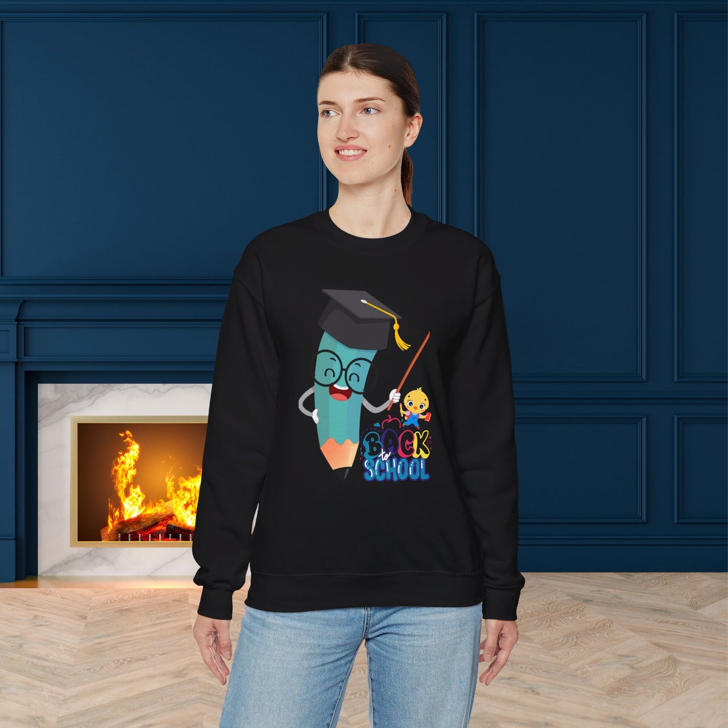 Back To school unisex heavy blend crewneck sweatshirt, We Love Teachers Sweatshirt,Teacher Back To school Sweatshirt. First Day Vibes Sweatshirt.