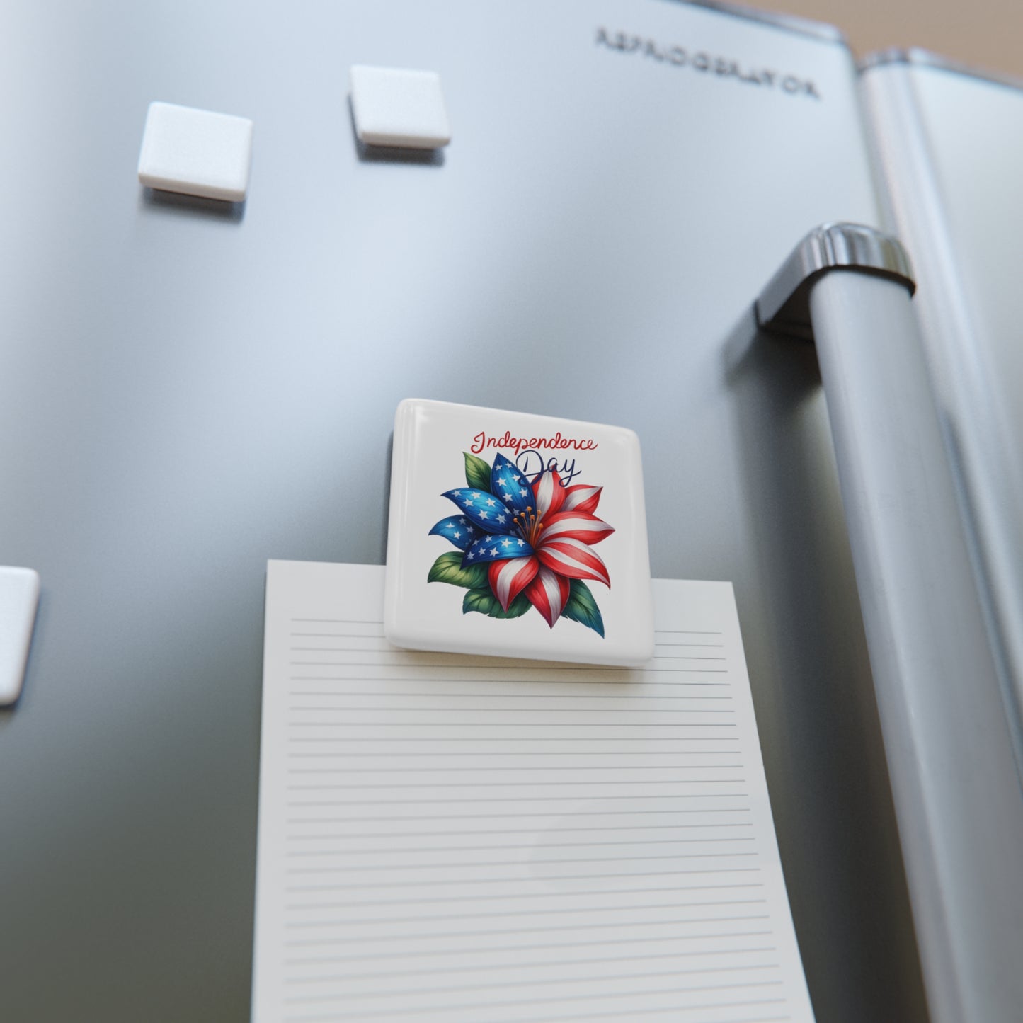 Happy 4th of July Porcelain Magnet, Square, Meowica Magnet, United States magnet, America, Flag, Peace Love America. Proud To Be An American, Red White Blue Magnet, God Bless America Magnet.