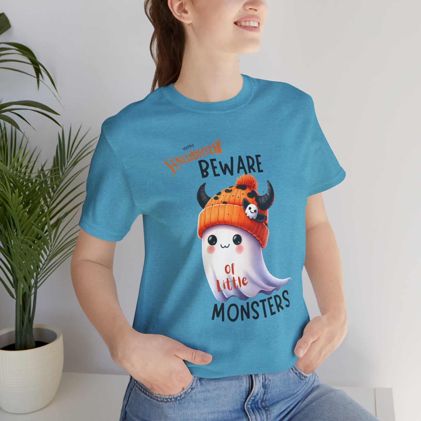 Beware Of Little Monsters T-shirt, Happy Halloween Skeleton T-shirt, Happy Halloween T-shirt, Trick Or Treat T-shirt, Halloween T-shirt, Cool Halloween T-shirt, Spooky T-shirt,