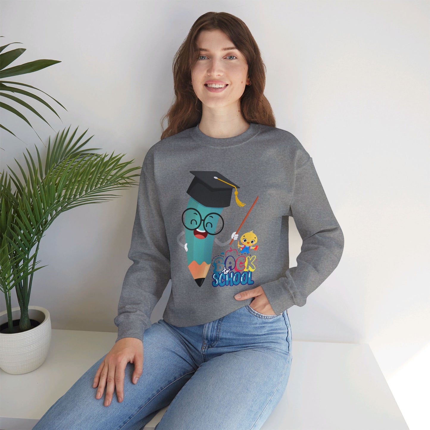 Back To school unisex heavy blend crewneck sweatshirt, We Love Teachers Sweatshirt,Teacher Back To school Sweatshirt. First Day Vibes Sweatshirt.