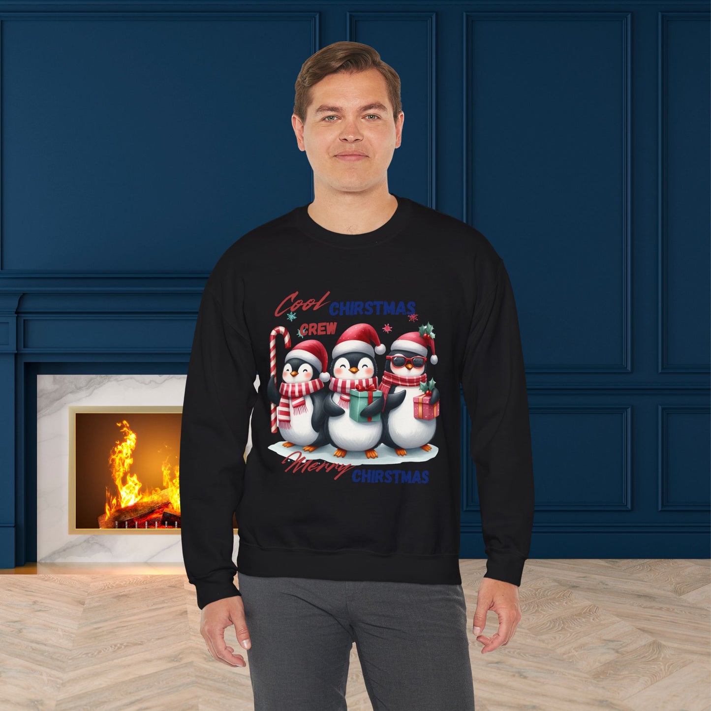 Cool Christmas Crew Christmas Sweatshirt - Unisex Heavy Blend, Merry Christmas, Festive, Christmas Gift, Crewneck, merry Christmas Sweatshirt, Christmas Sweatshirt Christmas Gift, Festive Sweatshirt.