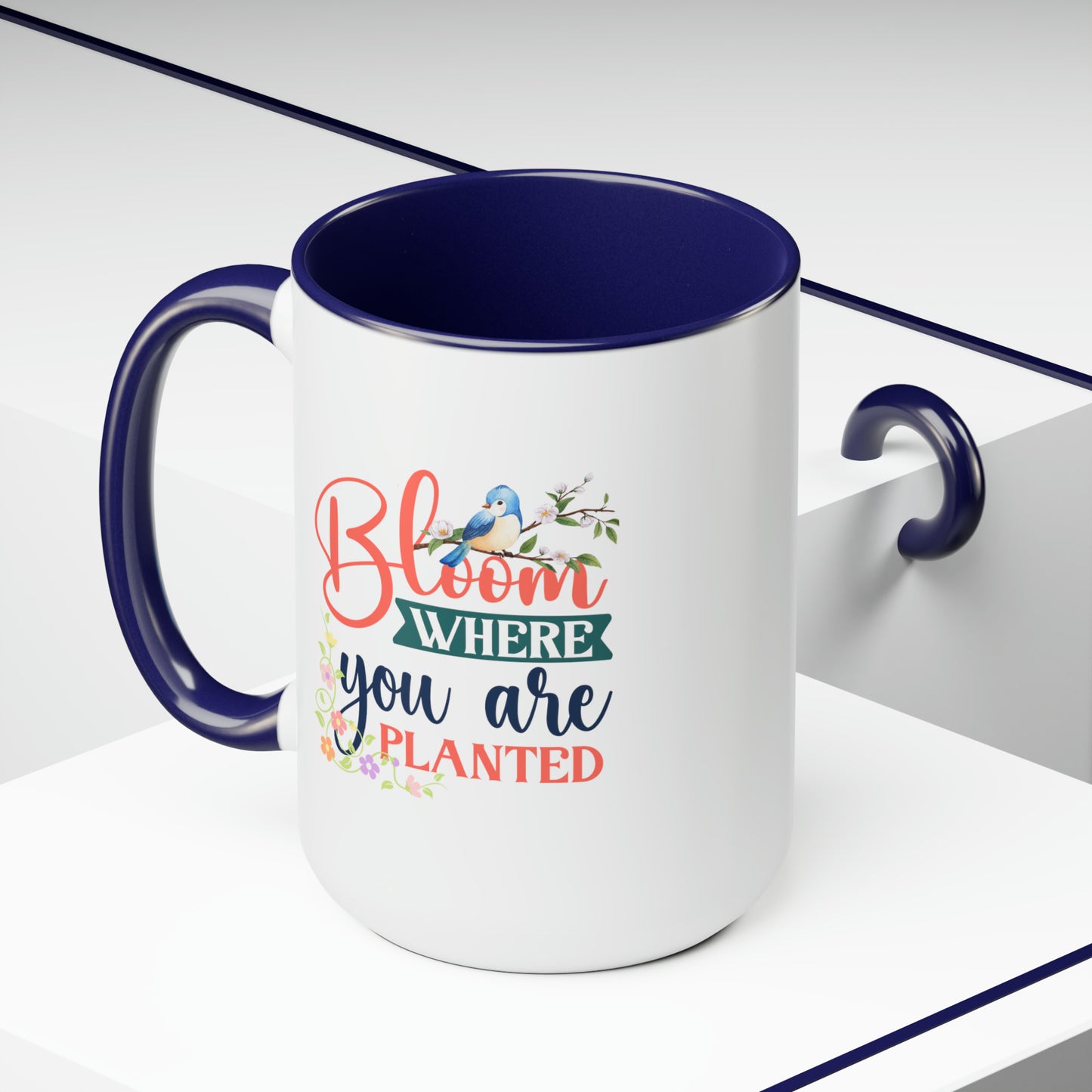 Spring time two-Tone Coffee Mugs, 15oz