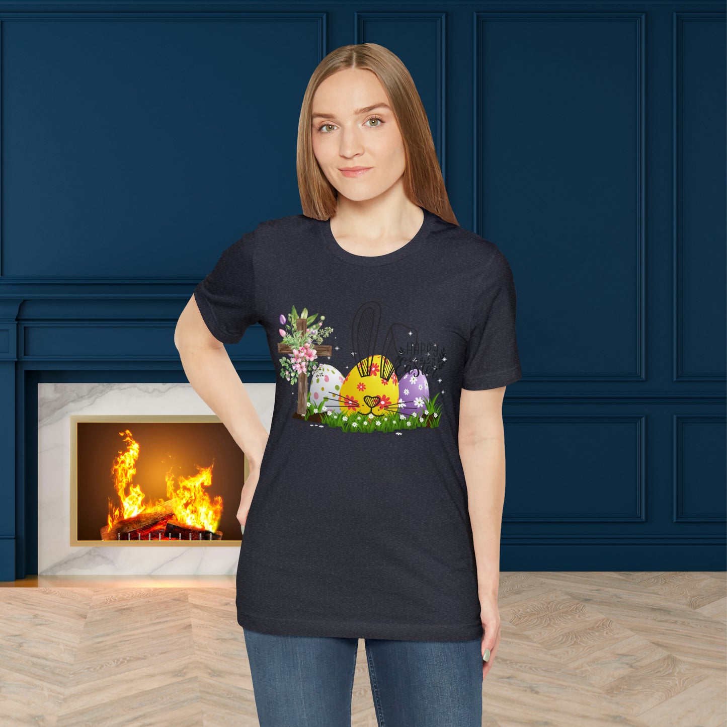 Happy Easter Unisex Jersey Short Sleeve Tee