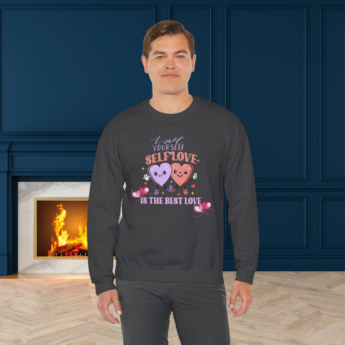 Happy valentines day Unisex Heavy Blend™ Crewneck Sweatshirt