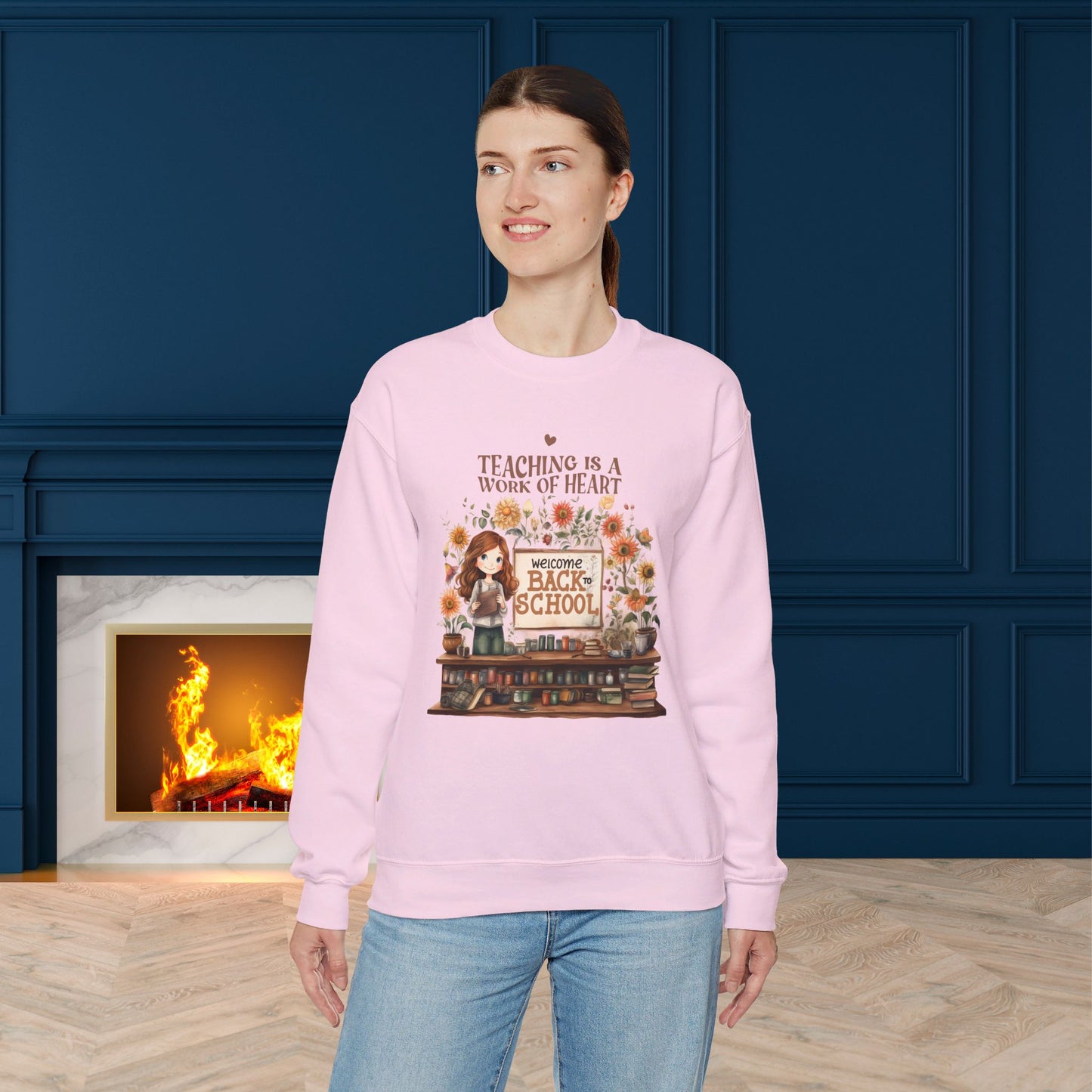 We Love Teachers Sweatshirt, Back To school unisex heavy blend crewneck sweatshirt, Teacher Back To school Sweatshirt. First Day Vibes Sweatshirt.