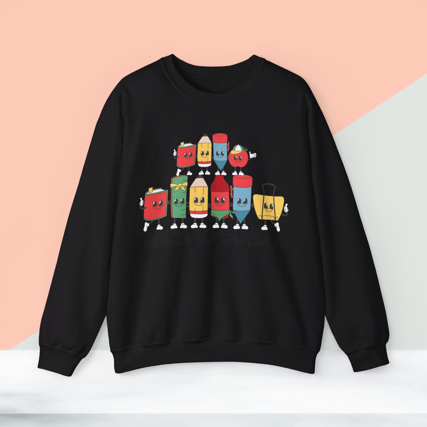 Back To school unisex heavy blend crewneck sweatshirt, We Love Teachers Sweatshirt,Teacher Back To school Sweatshirt. First Day Vibes Sweatshirt.