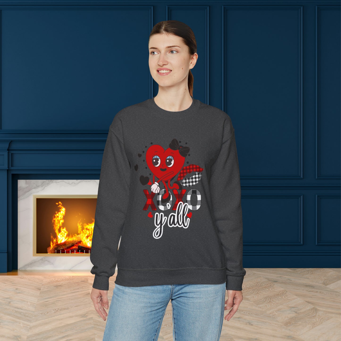 Happy valentines day Unisex Heavy Blend™ Crewneck Sweatshirt