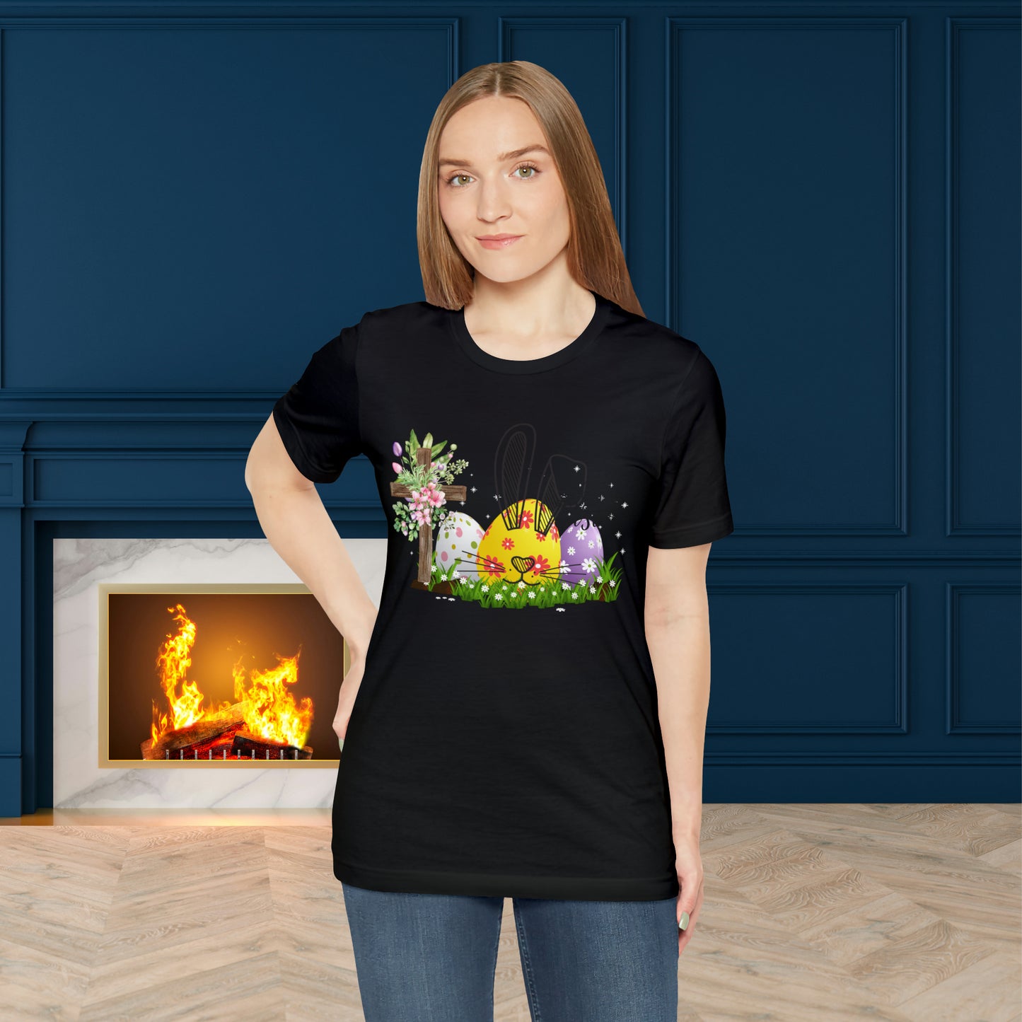 Happy Easter Unisex Jersey Short Sleeve Tee