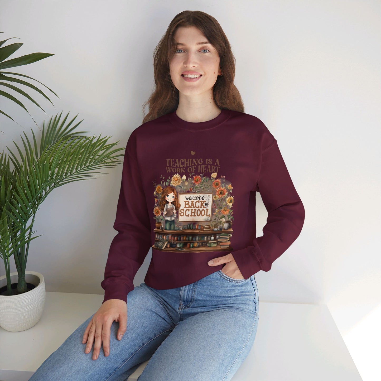 We Love Teachers Sweatshirt, Back To school unisex heavy blend crewneck sweatshirt, Teacher Back To school Sweatshirt. First Day Vibes Sweatshirt.